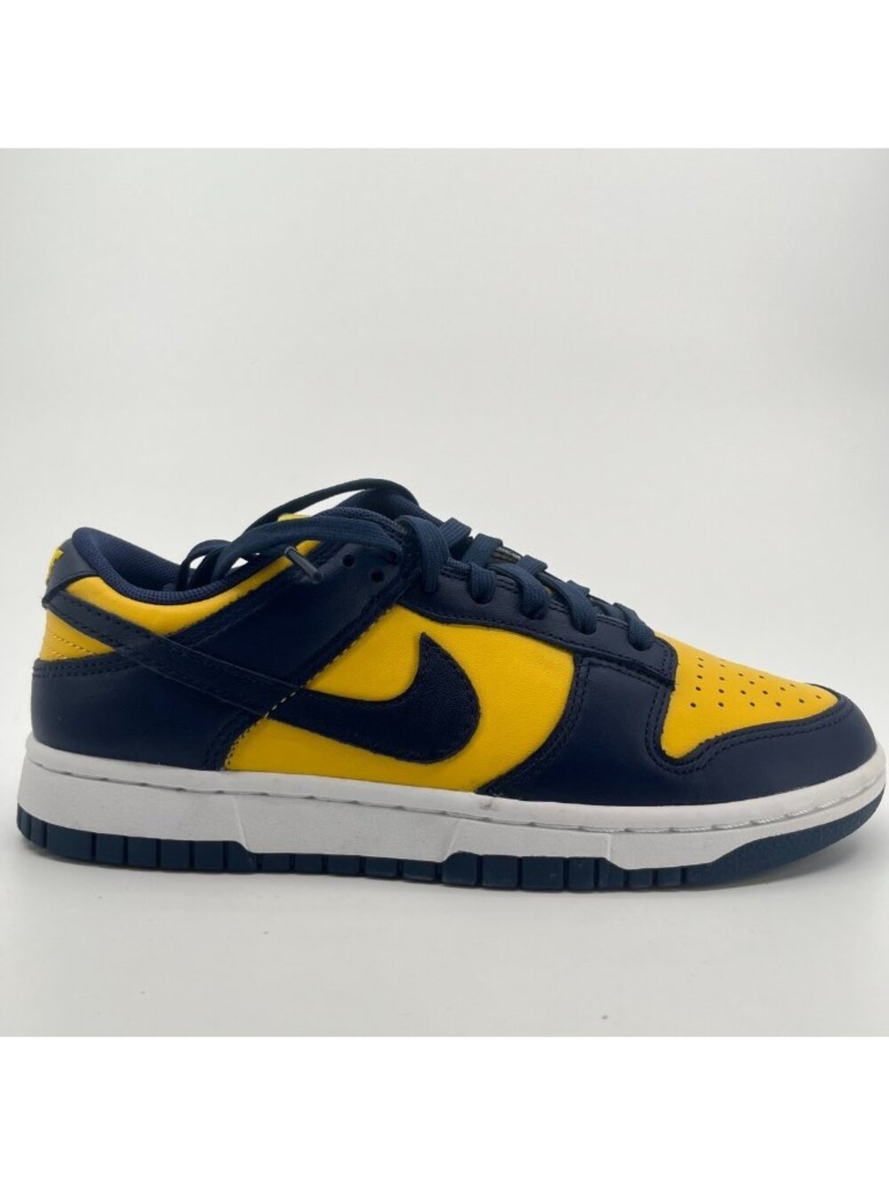 Nike Dunk Low Mens Size 6 Yellow Blue White Athletic Leather Shoes Sneakers